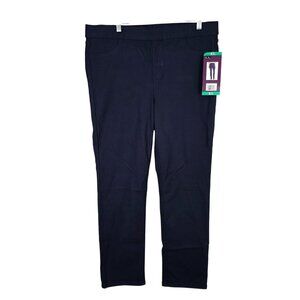 Womens Gloria Vanderbilt Zoey Pull-On Pants Slim Straight Leg Viscose Blend XL